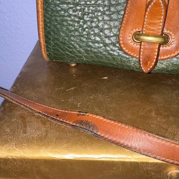Dooney & Bourke Forest Green Pebbled Leather Crossbody with Tan Trim - Picture 15 of 15